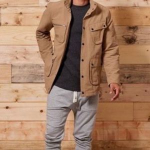 FIVE FOUR men’s medium tan outer shell type jacket